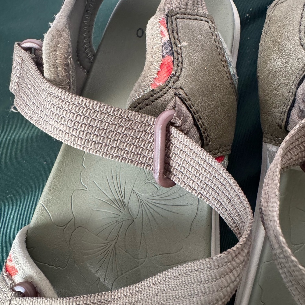 Earth Origins Strappy Sandal Womens 9 Olive Vivvy Hiking Vegan Beach Walking - Picture 6 of 16